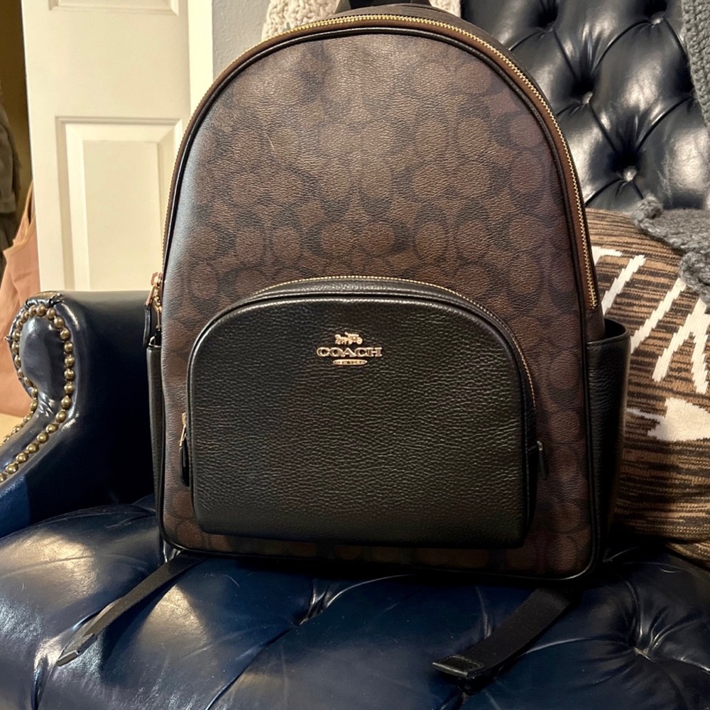 Coach Signature Canvas Backpack